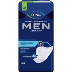 Прокладки урологические для мужчин Tena Men Active Fit, уровень 1, 24 шт цена и информация | Подгузники, прокладки, одноразовые пеленки для взрослых | kaup24.ee