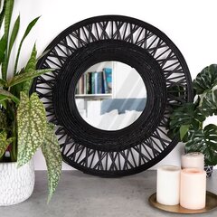 Настенное зеркало, 56 см, черное цена и информация | Зеркала | kaup24.ee