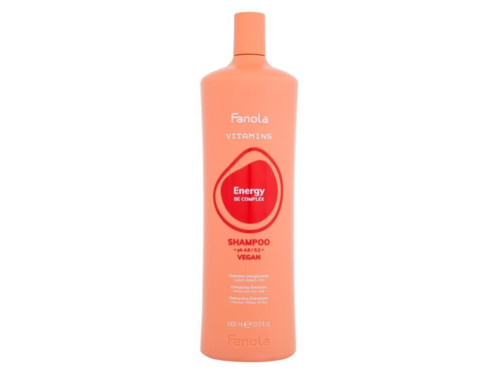 Fanola Vitamins Energy šampoon 1000ml цена и информация | Šampoonid | kaup24.ee