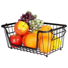 Металлическая сумка для овощей и фруктов, 32x20x13.5 см, черная цена и информация | Посуда, тарелки, обеденные сервизы | kaup24.ee