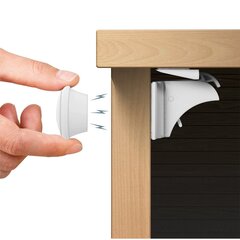 Магнитный замок для шкафчика Tech Zone, 4 шт., белый. цена и информация | Товары для безопасности детей дома | kaup24.ee