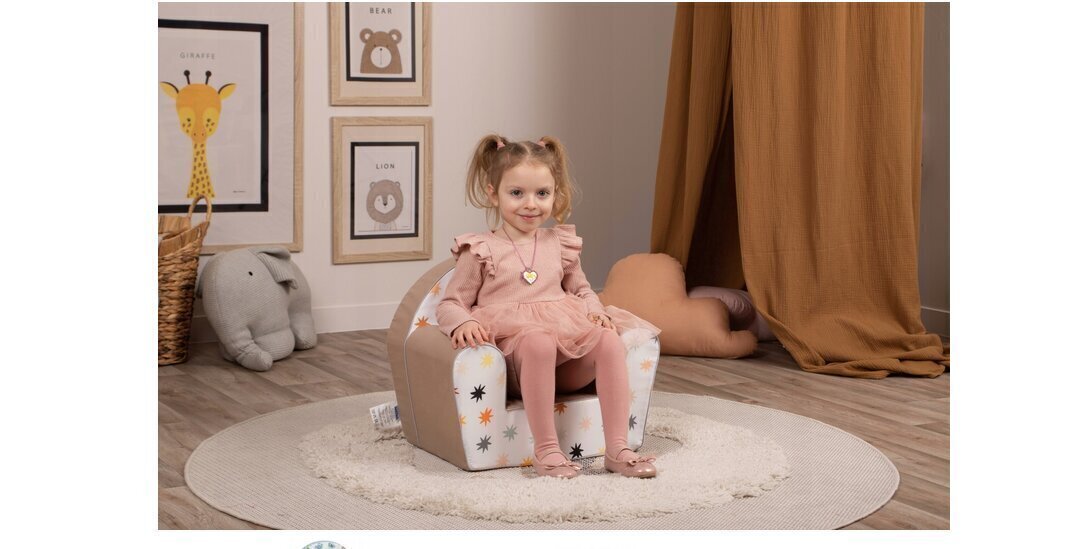 Laste tugitool Delsit, 51x33x42 cm, roosa hind ja info | Lastetoa kott-toolid, tugitoolid ja tumbad | kaup24.ee