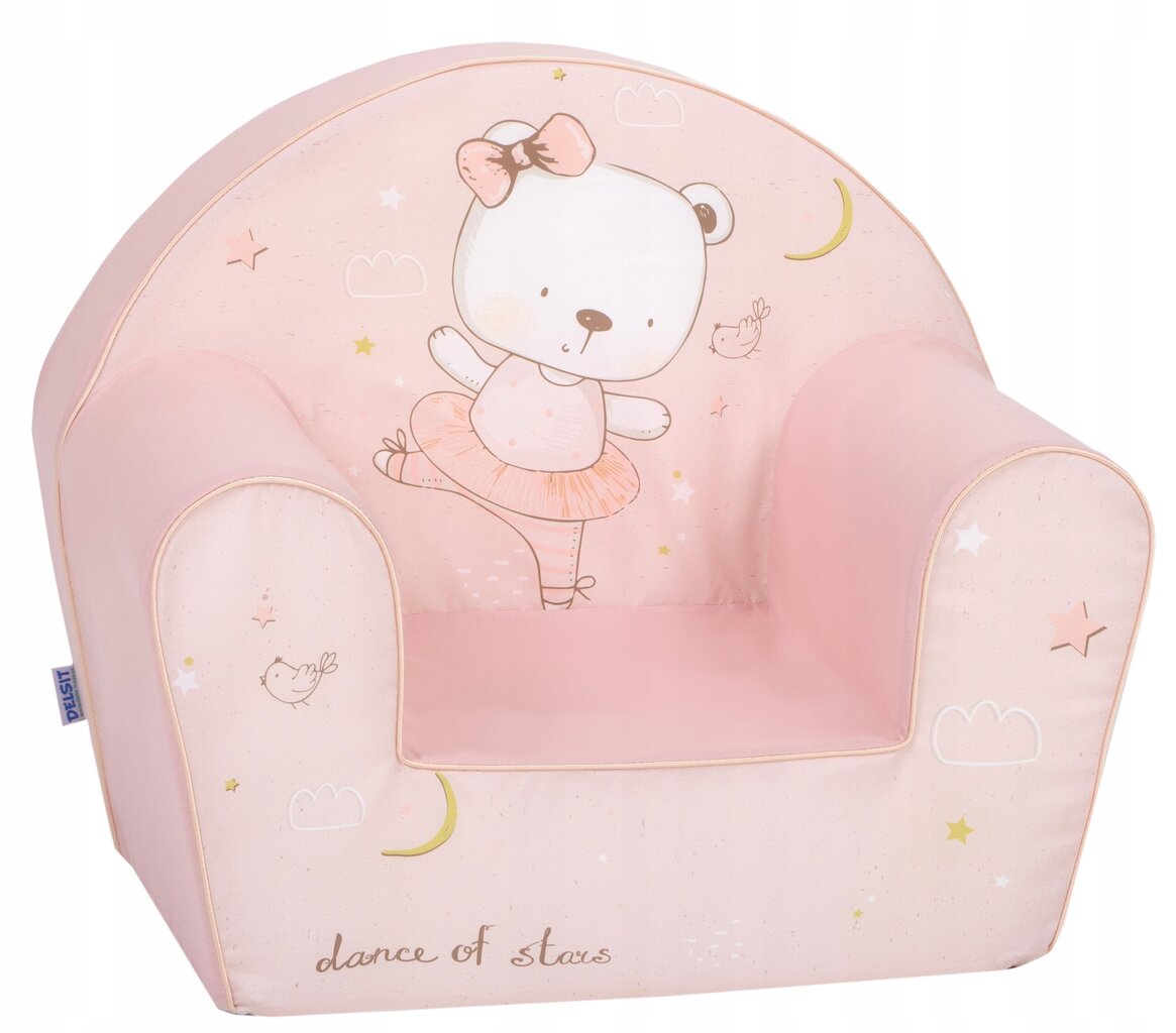 Laste tugitool Delsit, 51x33x42 cm, roosa hind ja info | Lastetoa kott-toolid, tugitoolid ja tumbad | kaup24.ee