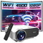 Mini WiFi projektor Kaasaskantav Full HD Bluetooth projektor telefonile 4500 lm 1500:1 HDMI USB LED Zenwire e450s цена и информация | Projektorid | kaup24.ee