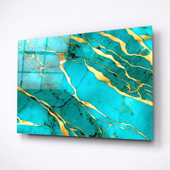Картина из закаленного стекла Изумрудный мрамор цена и информация | Картины, живопись | kaup24.ee