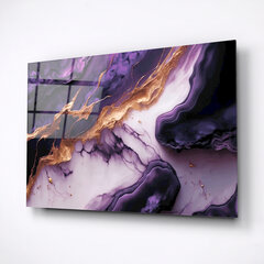 Картина из закаленного стекла Фиолетовый мрамор цена и информация | Настенные деревянные декорации | kaup24.ee