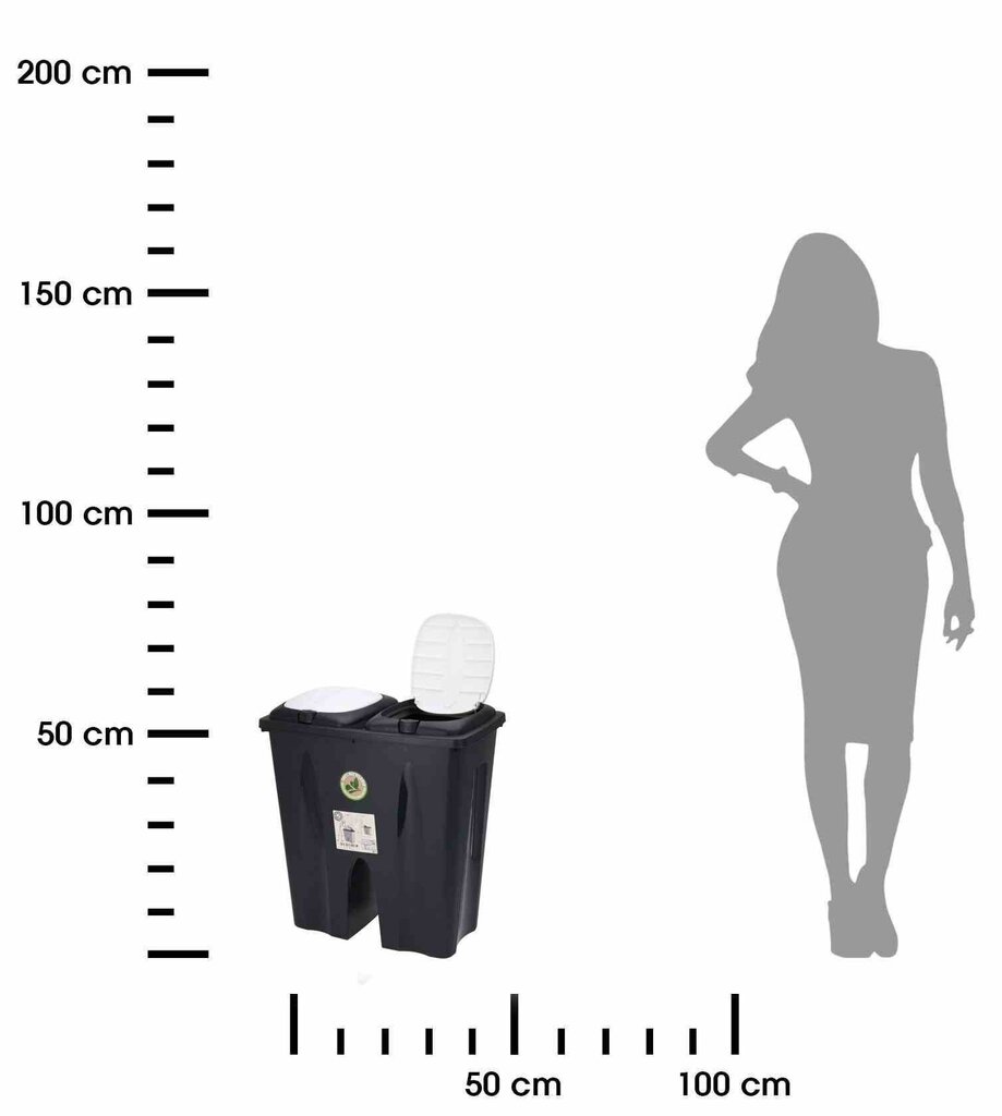 Jäätmete sorteerimiskorv 2x25L цена и информация | Prügikastid | kaup24.ee