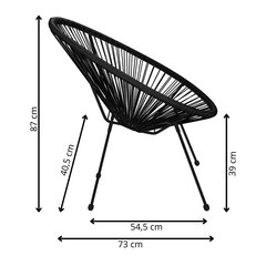 Aiatool Springos GF0085 72x82x85cm цена и информация | Садовые стулья, кресла, пуфы | kaup24.ee