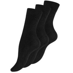 Хлопчатобумажные черные премиум класса носки Yenita® 100% (3 пары) цена и информация | Женские носки из ангорской шерсти | kaup24.ee