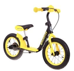 Беговел SporTrike, черный/желтый цена и информация | Детский трехколесный велосипед - коляска с удобной ручкой управления для родителей Riff F95941 2в1, фиолетовый | kaup24.ee