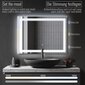 Vannitoa peegel, LED, puutetundlik 80x60cm hind ja info | Vannitoa peeglid | kaup24.ee