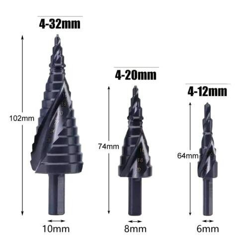 Koonus astmepuur, 3 tk, 4-32mm A206 hind ja info | Käsitööriistad | kaup24.ee