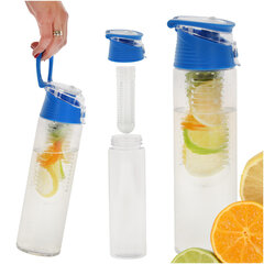 Бутылка для воды с контейнером для фруктов К91, 800 мл, синяя цена и информация | Фляги для воды | kaup24.ee