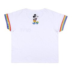 Футболка с коротким рукавом женская Disney Love Pride, белая цена и информация | Женские футболки | kaup24.ee