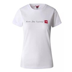 W s/s never stop the north face for women's white nf00a6prfn4 NF00A6PRFN4 цена и информация | Женские футболки | kaup24.ee