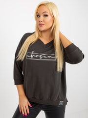 Женская темно-хаки блузка больших размеров цена и информация | Футболка женская | kaup24.ee