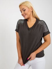 Женская темно-хаки блузка больших размеров цена и информация | Футболка женская | kaup24.ee