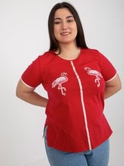 футболка лк-тс-506819.74п красная цена и информация | Женские футболки | kaup24.ee