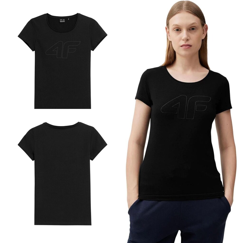 T-särk naistele 4F, must hind ja info | Naiste T-särgid | kaup24.ee