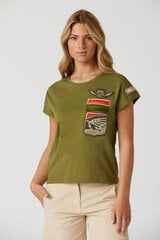 T-särk naistele Aeronautica Militare 51456, roheline hind ja info | Naiste T-särgid, topid | kaup24.ee