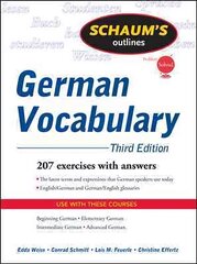 Schaum's Outline of German Vocabulary, 3ed 3rd edition hind ja info | Võõrkeele õppematerjalid | kaup24.ee