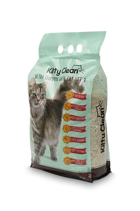 KittyClean Eriti hästi klombistuv valge kassiliiv 5L, 3 x 5L hind ja info | Kassiliiv | kaup24.ee