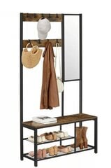 Вешалка с зеркалом, скамейка цена и информация | Вешалки для одежды | kaup24.ee