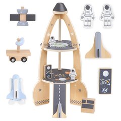 Suur lisatarvikutega puidust kosmoserakett hind ja info | Arendavad mänguasjad | kaup24.ee