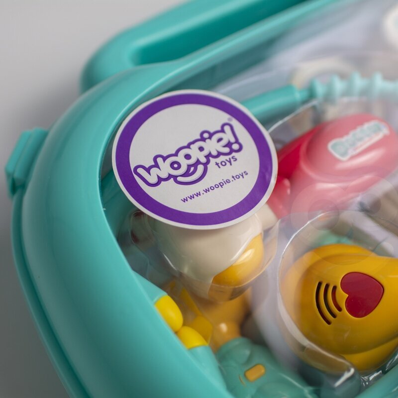 Laste arsti kohver koos tarvikutega - valgus- ja heliefektid Woopie hind ja info | Tüdrukute mänguasjad | kaup24.ee
