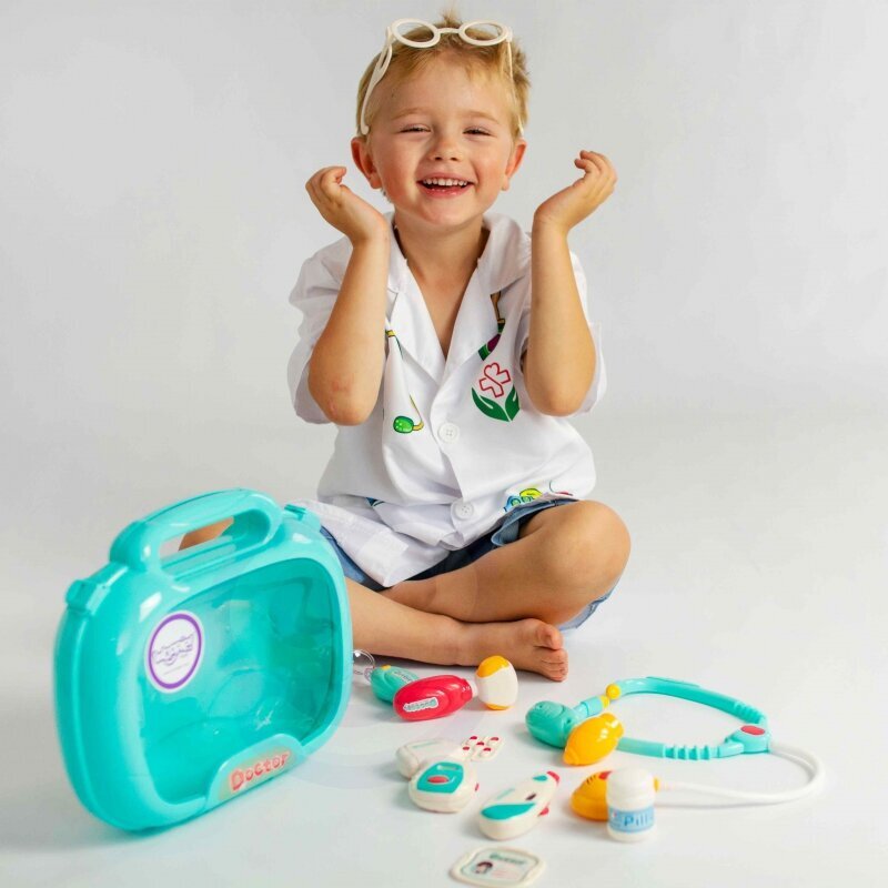 Laste arsti kohver koos tarvikutega - valgus- ja heliefektid Woopie цена и информация | Tüdrukute mänguasjad | kaup24.ee