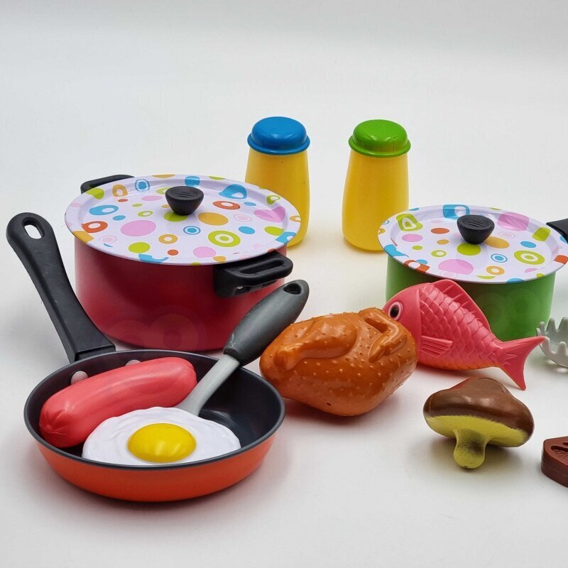 Mänguköögiriistade ja toiduainetega komplekt 22 tükki, Woopie hind ja info | Tüdrukute mänguasjad | kaup24.ee