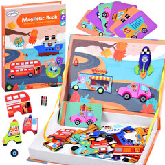 Magnetiline mõistatuste raamat Sõidukid, 66 tk. hind ja info | Arendavad mänguasjad | kaup24.ee