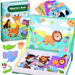 Магнитная книга-пазл Животные зоопарка, 66 шт. цена и информация | Развивающие игрушки и игры | kaup24.ee