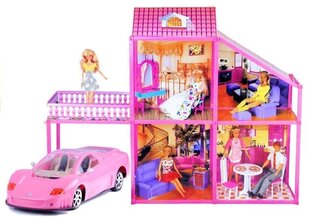 Nukumaja koos roosa auto ja aksessuaaridega цена и информация | Игрушки для девочек | kaup24.ee