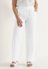 Cellbes naiste linasest püksid LO, valge hind ja info | Naiste püksid | kaup24.ee
