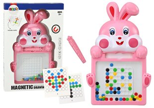 Magnetiline joonistustahvel pliiatsi ja mustritega Jänes, roosa цена и информация | Развивающие игрушки | kaup24.ee