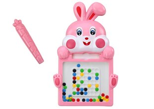 Магнитная доска для рисования с ручкой и узорами Заяц, розовая цена и информация | Развивающие игрушки | kaup24.ee