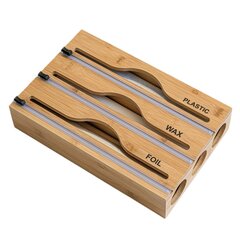Бамбуковый диспенсер с резаком для рулона цена и информация | Столовые и кухонные приборы | kaup24.ee