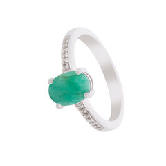 Серебряное кольцо с драгоценными камнями цена и информация | Кольцо | kaup24.ee