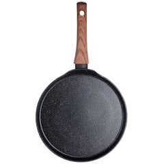 сковорода для блинов из гранита - черный и дерево, 26 см цена и информация | Cковородки | kaup24.ee