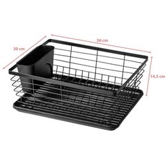 Подставка для посуды, черная цена и информация | Столовые и кухонные приборы | kaup24.ee