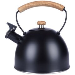 Чайник из черной стали со свистком, 2.5 л цена и информация | Чайники, кофейники | kaup24.ee
