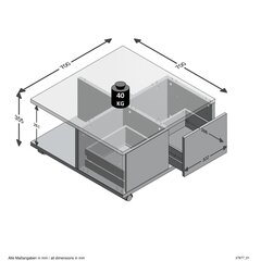 Diivanilaud Twin 1, valge цена и информация | Журнальные столики | kaup24.ee