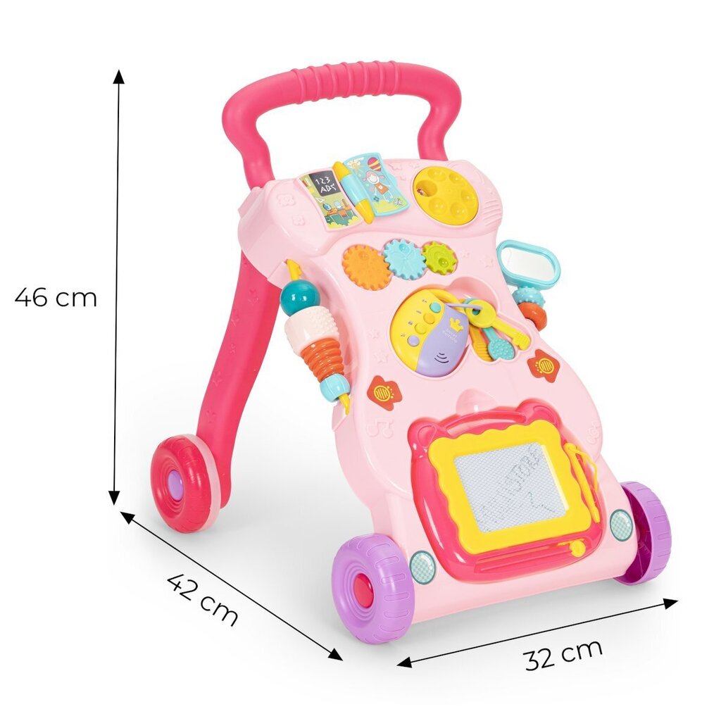 Interaktiivne tõukur Huanger, roosa hind ja info | Imikute mänguasjad | kaup24.ee