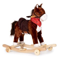 Прогулочная лошадь с колесами и седлом, коричневая цена и информация | Игрушки для малышей | kaup24.ee