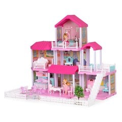 Большой складной кукольный домик с мебелью Villa Multistore, розовый, 27д. цена и информация | Игрушки для девочек | kaup24.ee