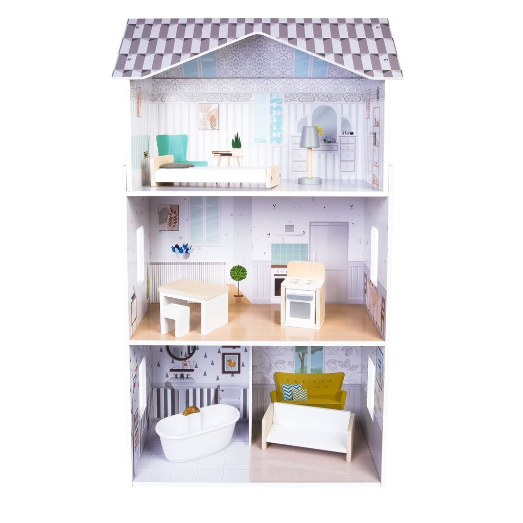 Puidust nukumaja koos mööbliga, Grace'i elamu hind ja info | Tüdrukute mänguasjad | kaup24.ee