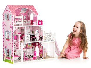 Puidust nukumaja koos liftiga XXL Ecotoys hind ja info | Tüdrukute mänguasjad | kaup24.ee