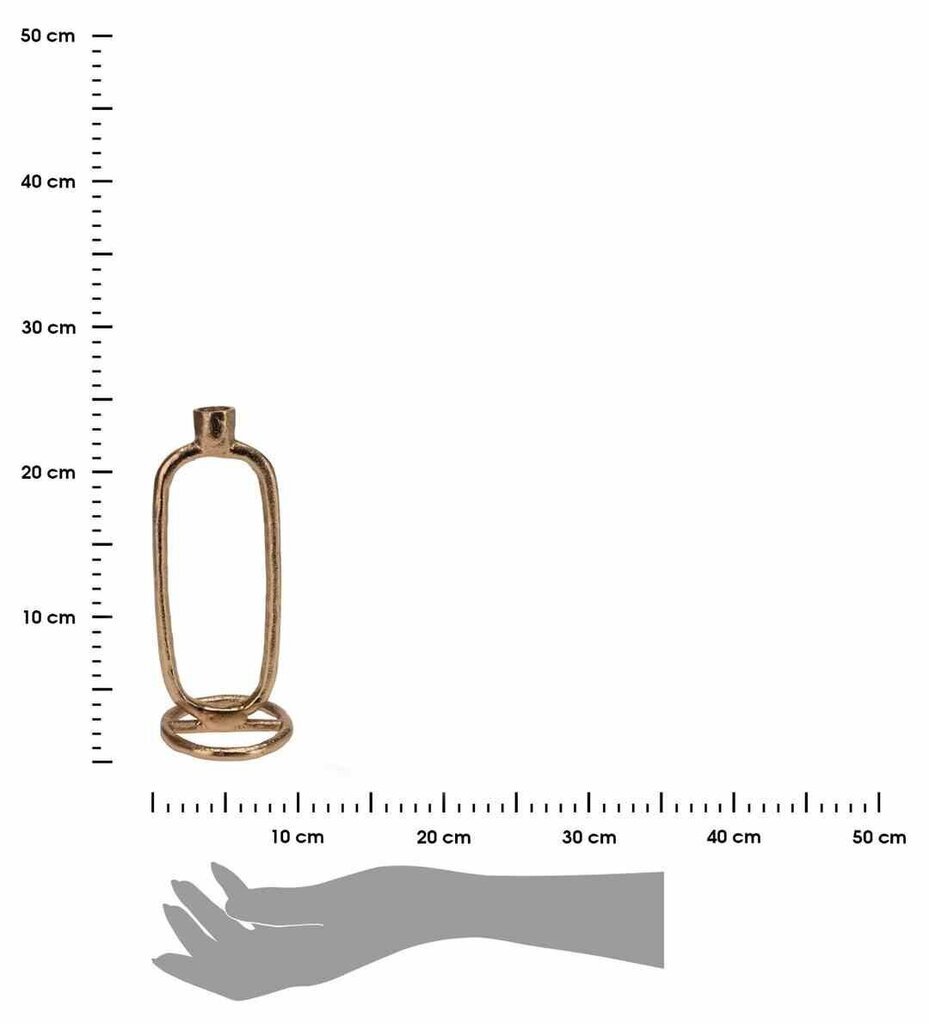 küünlajalg, 24 cm, kuldne hind ja info | Küünlad, küünlajalad | kaup24.ee