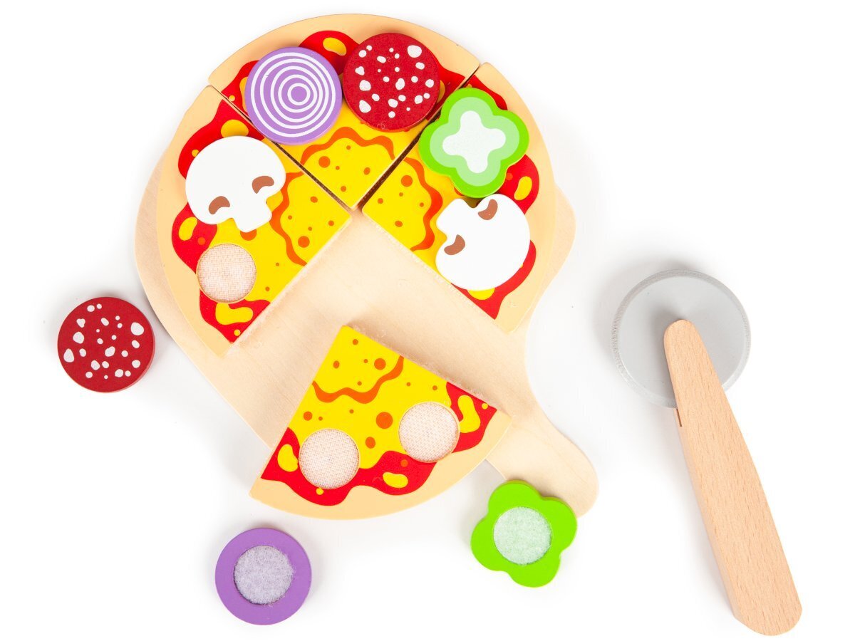 Puidust pitsaahi koos köögitarvikutega, Ecotoy hind ja info | Tüdrukute mänguasjad | kaup24.ee